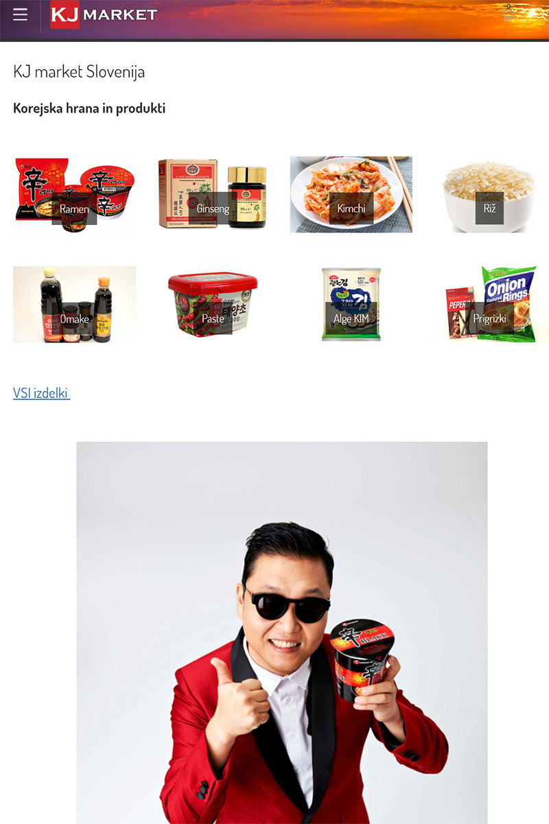 KJ Market Korean instat noodles Korejski pekoči instant rezanci